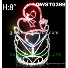 Coração cristal tiara coroa-GWST0399